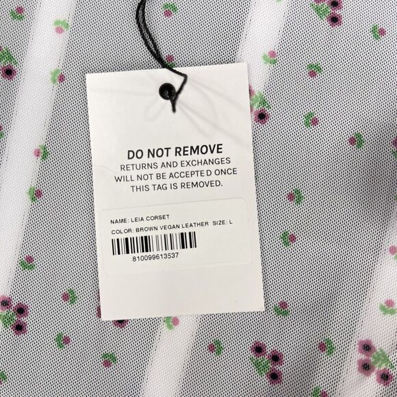 Miaou | NWT Brown Vegan Leather Set Junior Pant Leia Corset L - Picture 13 of 14